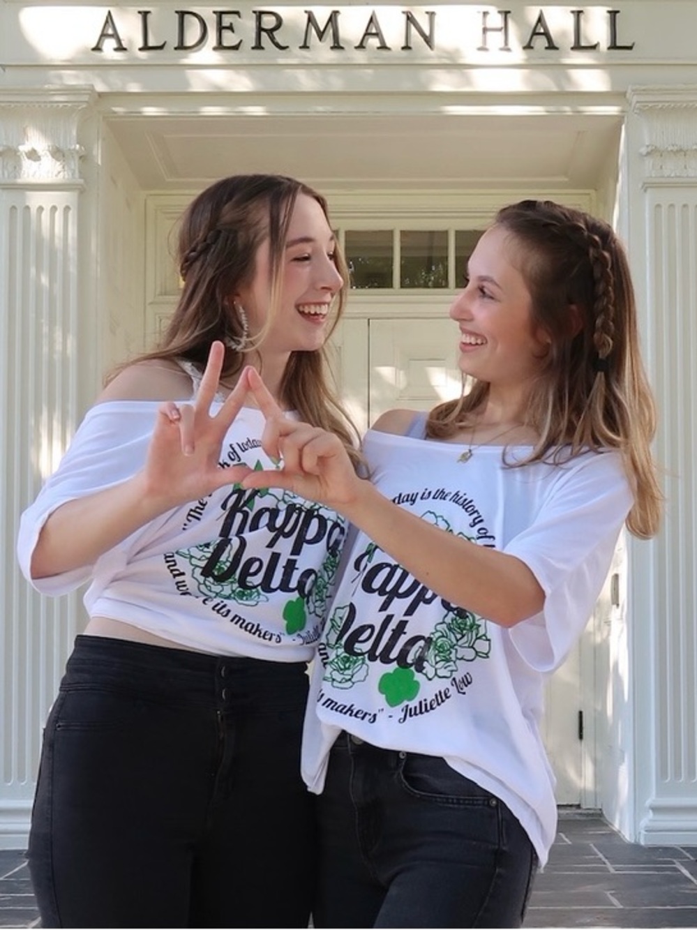 Kappa Delta White Short Sleeve Tee with Philanthropies